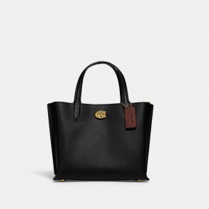 Black Women's COACH Willow Tote Bags | South Africa-8603741
