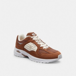 Brown Men's COACH C301 Sneakers | South Africa-0381247