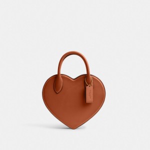 Brown Women's COACH Heart Crossbody Bags | South Africa-4396201