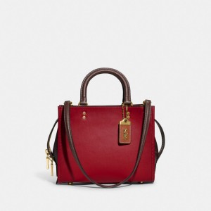 Red Women's COACH Rogue 25 Tote Bags | South Africa-2567349