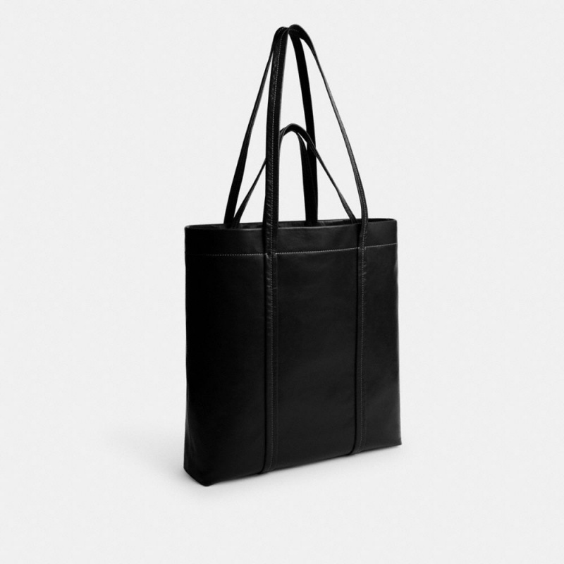 Black Women's COACH Hall Tote Bags | South Africa-1483576